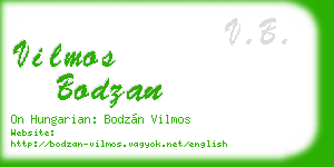 vilmos bodzan business card